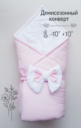 5060-2 Одеяло с бантом SOFI (110х110 перкаль, демисезон) Розовое