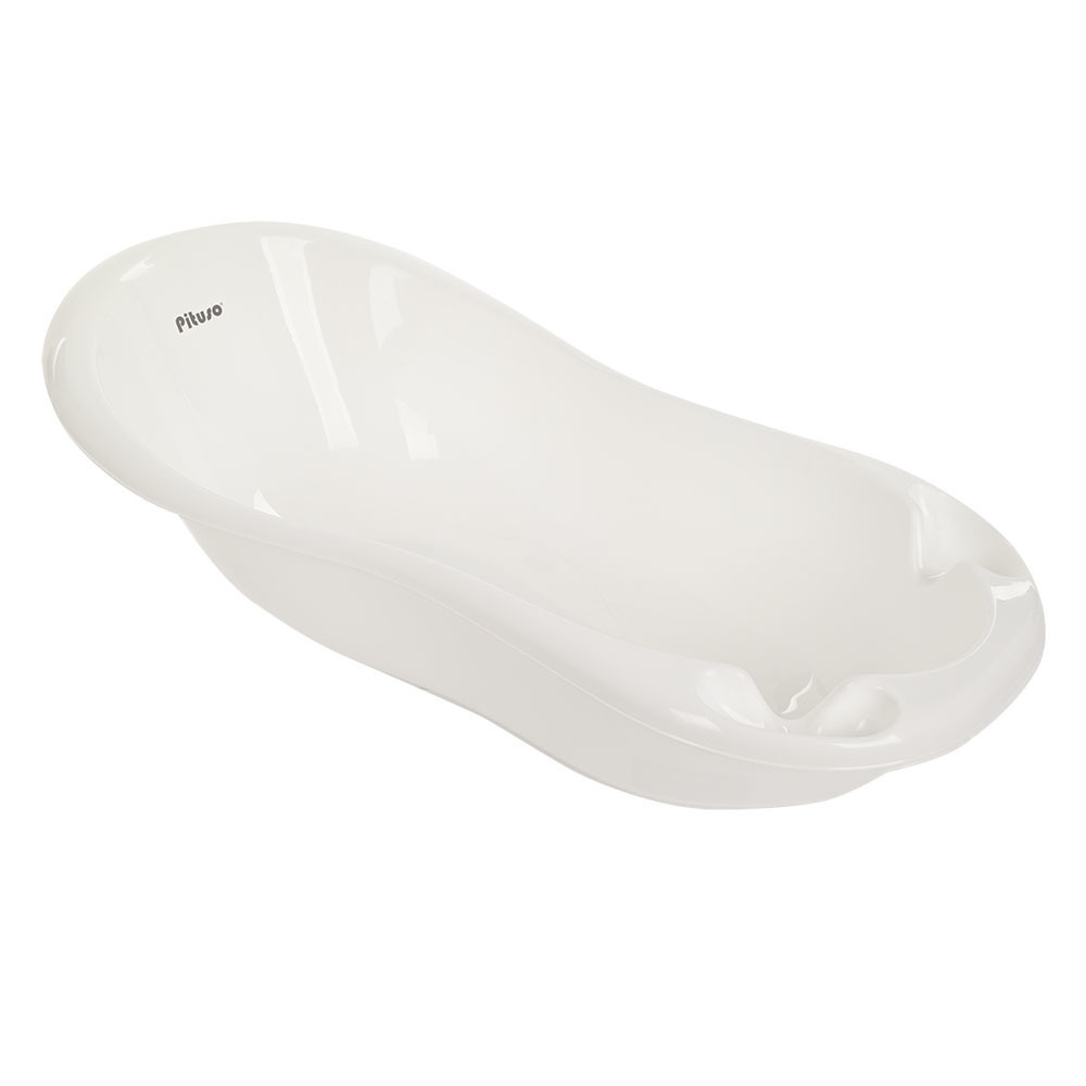 P0223406 PITUSO Ванночка для купания RONDA слив/термометр 101 см Белый