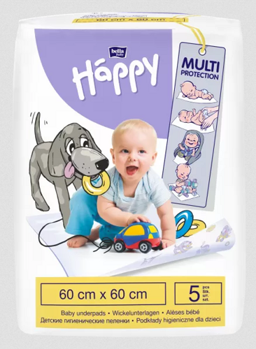 Пеленки гигиенические для детей Bella Baby Happy 60*60 (5 шт)