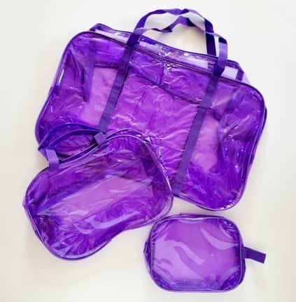 Набор сумок 3 шт (карман, пвх) фиолетовый