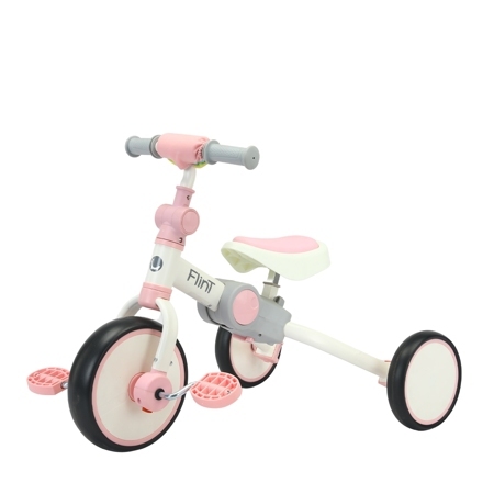 Детский трехколесный велосипед Bubago Flint арт. BG-F- 109-4 White Pink/ Белый-розовый