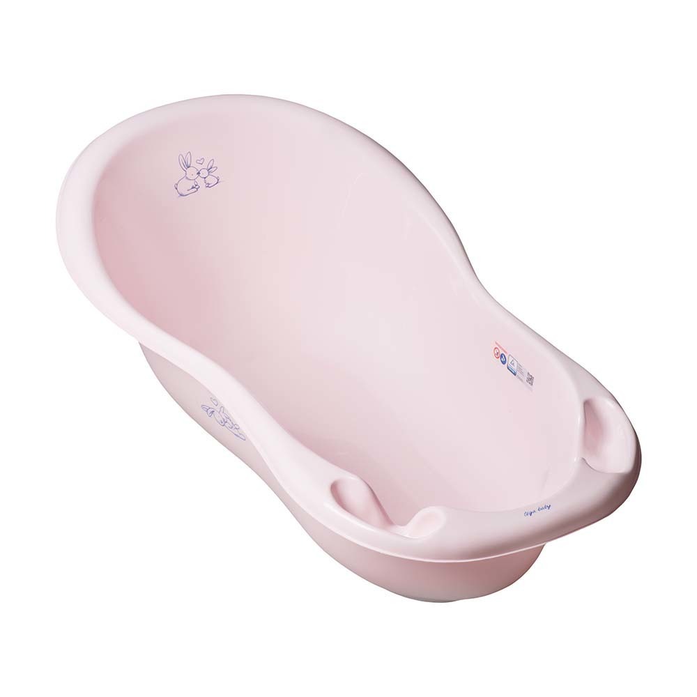 KR-005 Ванна детская КРОЛИКИ (со сливом 102см)  (Tega) розовый