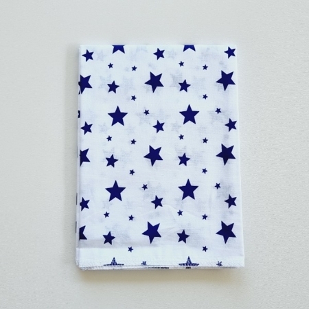 22125 Пеленка детская SOFI (100х95 ситец) Синие звезды