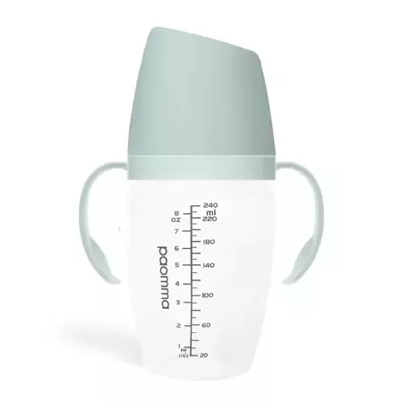 Пластиковая бутылочка с ручками, 240 мл, Sage. в комплекте соска L (6-9 м) быстрый поток