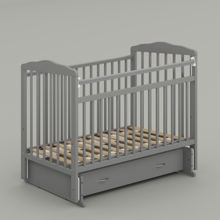 Кровать детская Джованни Comfort, цвет серый,мультимаятник+ящик