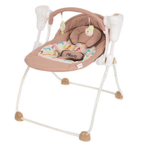 Качели электрические VIOLA BEIGE/ Бежевый Жираф пульт,МР3,адаптер