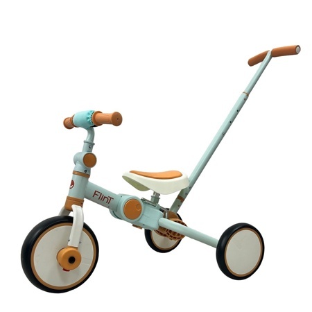 Детский трехколесный велосипед Bubago Flint арт. BG-FP- 109-5 с родительской ручкой, цвет Sand-cyan/