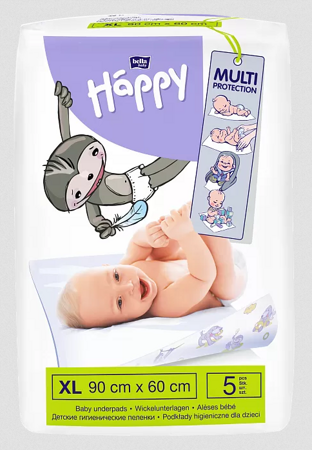 Пеленки гигиенические для детей Bella Baby Happy 60*90(5 шт)