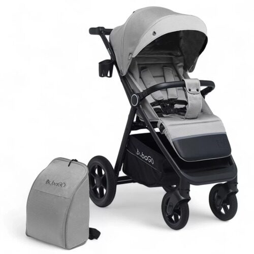 Коляска детская прогулочная  BubaGo арт. BG 130-1 MODEL BASS color/цвет Light grey /Светло-серый